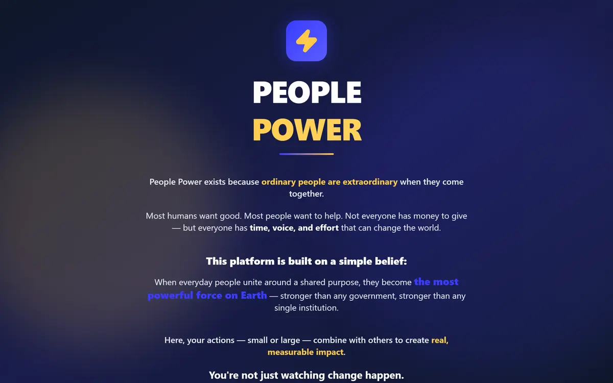 People Power — a C4 Studios build