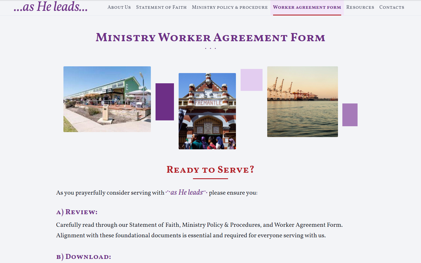 The worker agreement, which prints for signing by hand, so nothing personal is collected online