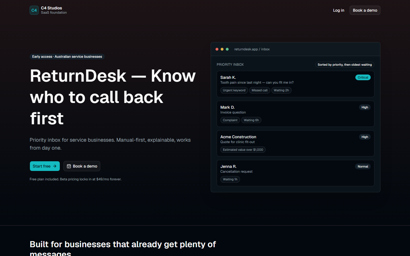 Hero — priority-inbox preview.