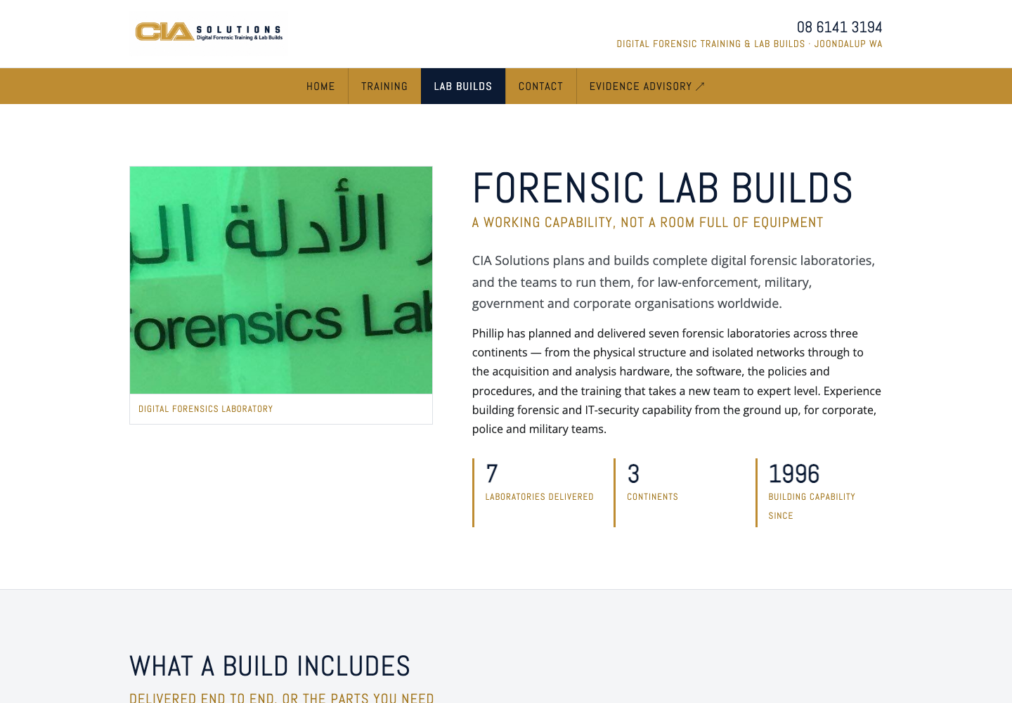 Lab builds — designing and fitting out working forensic laboratories