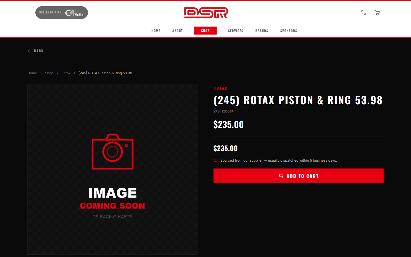 Product detail page