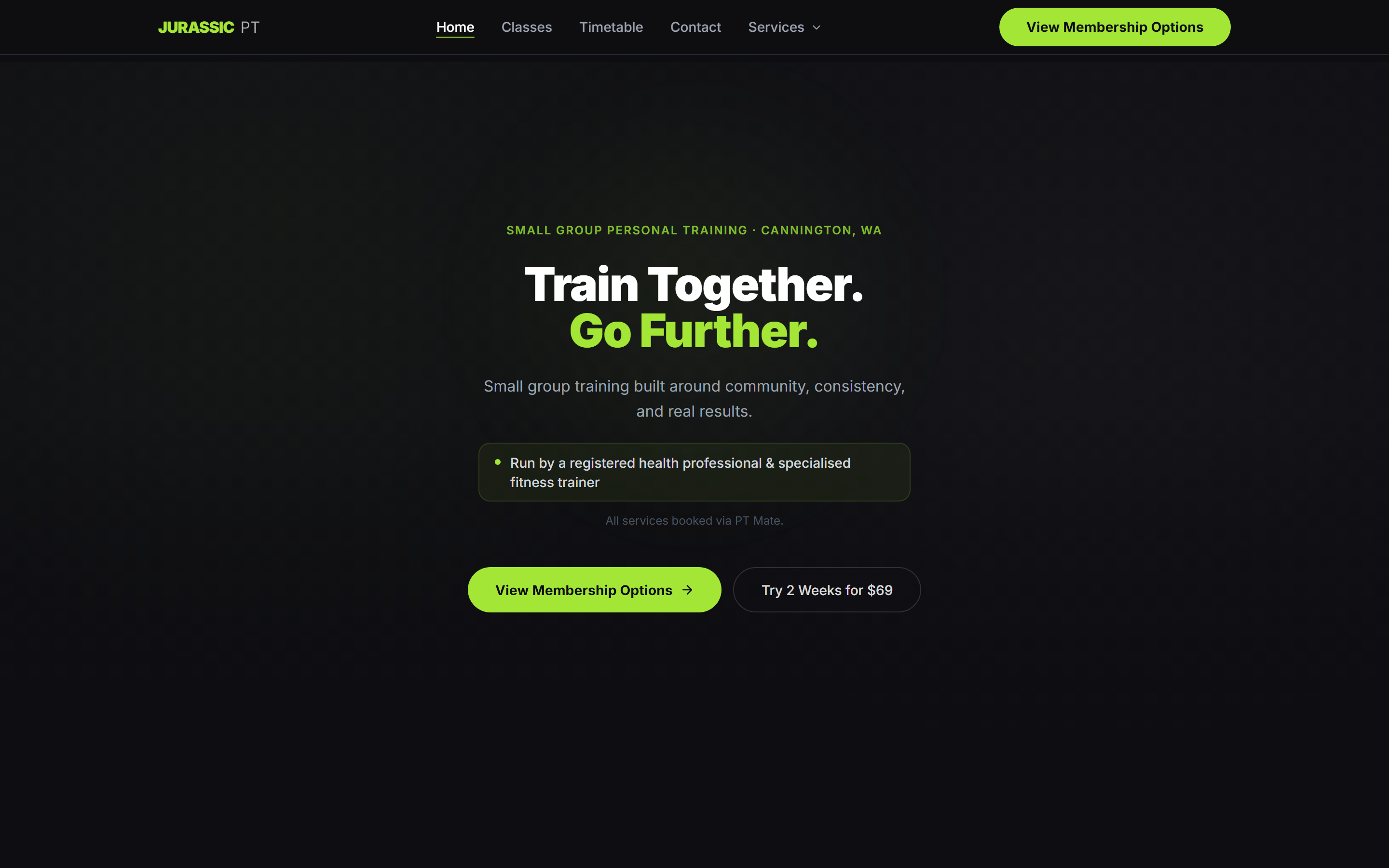 Hero — headline, credentials, and dual CTA above the fold