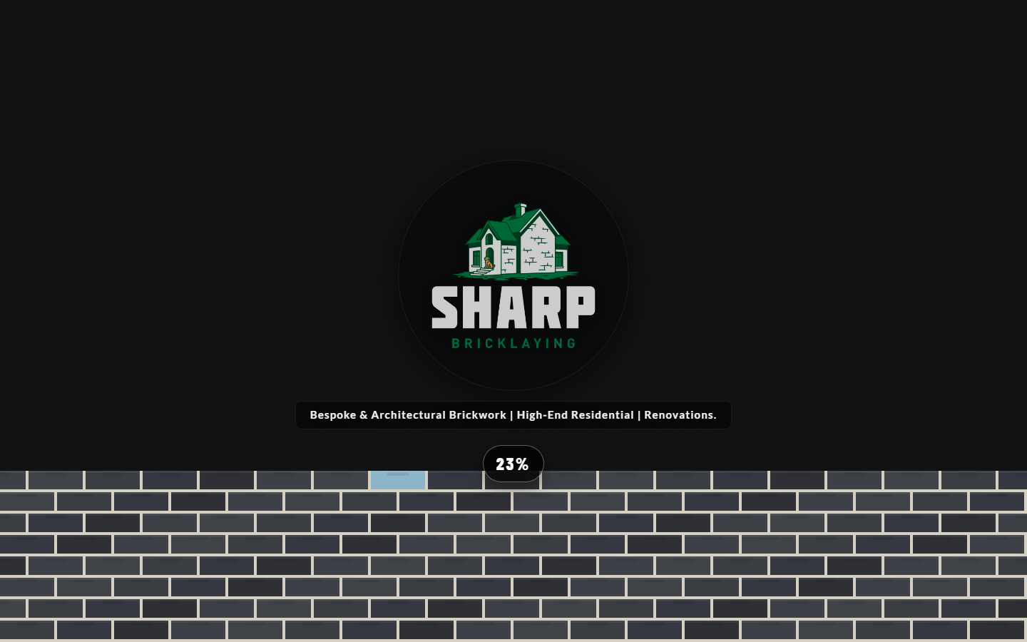 Animated brick canvas loader