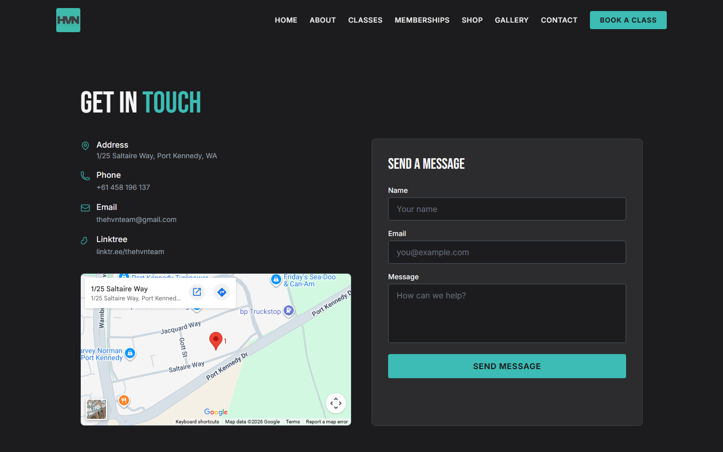 Contact — map and contact form