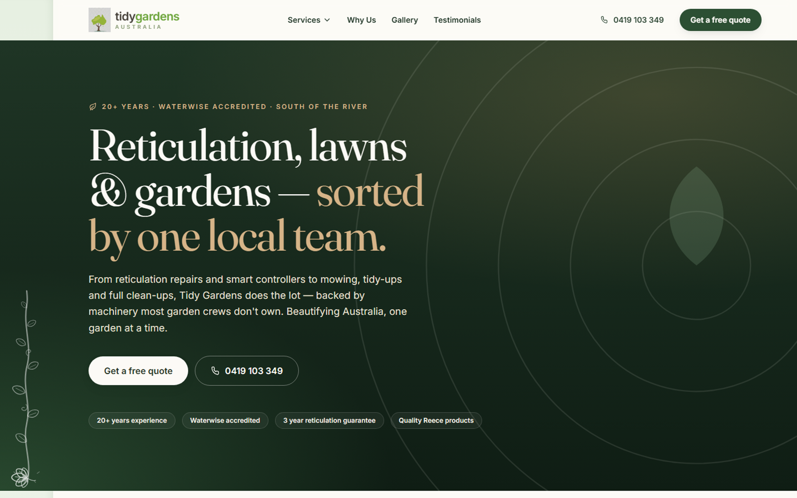 Tidy Gardens Australia logo
